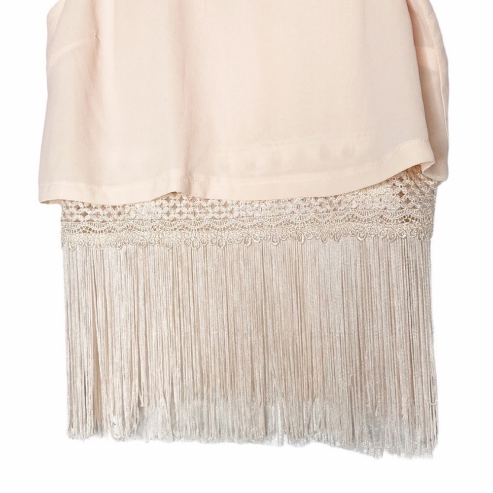 ASTR Pink/Blush Fringe Hem Crop Top Sz M - Picture 9 of 13